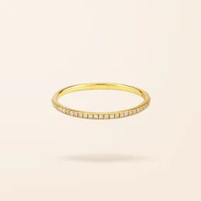 14K Gold Micro Pavé Ring