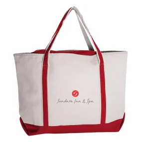 Customized 24 Oz. Large Zippered Boat Tote with Your Brand or Logo