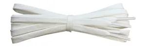 6 mm Flat White Cotton Trainer Shoelaces