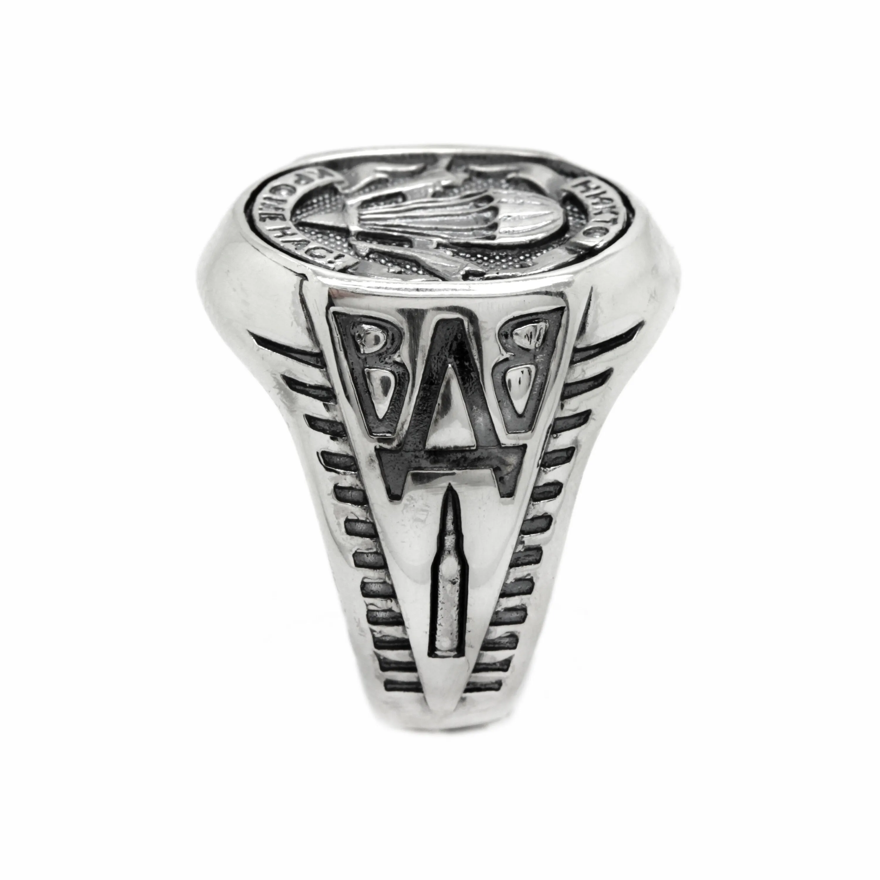 Airborne Forces of USSR, Soviet Union Navy, Mens Silver Signet Ring