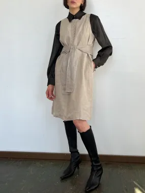 Armani Sand Linen Dress (M)