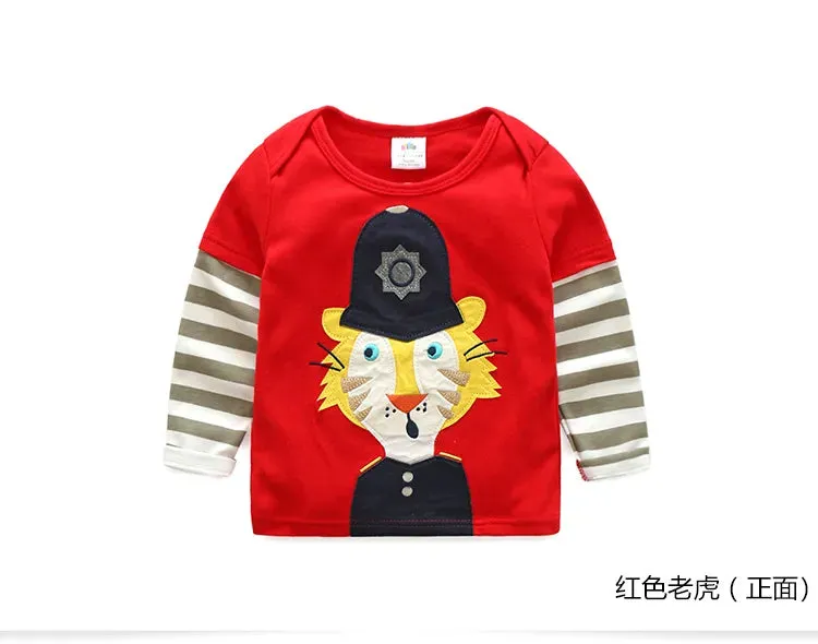 Baby Boys 2-10T Long Animal Sweatshirts