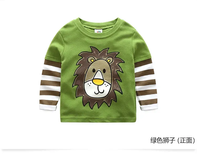 Baby Boys 2-10T Long Animal Sweatshirts