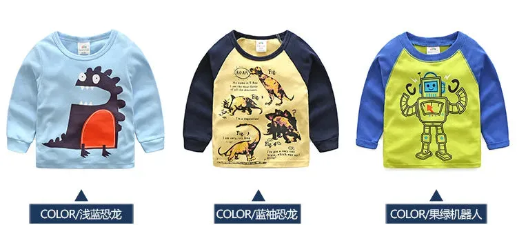 Baby Boys 2-10T Long Animal Sweatshirts