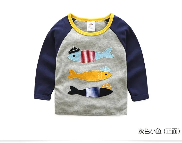 Baby Boys 2-10T Long Animal Sweatshirts