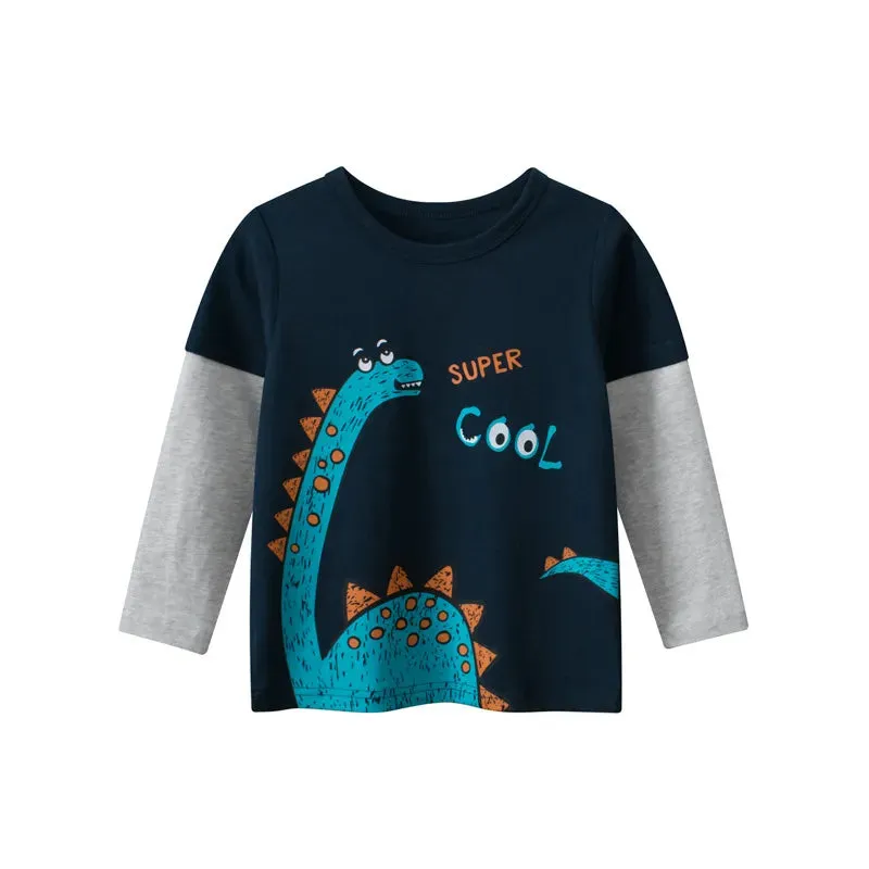 Baby Boys 2-10T Long Animal Sweatshirts