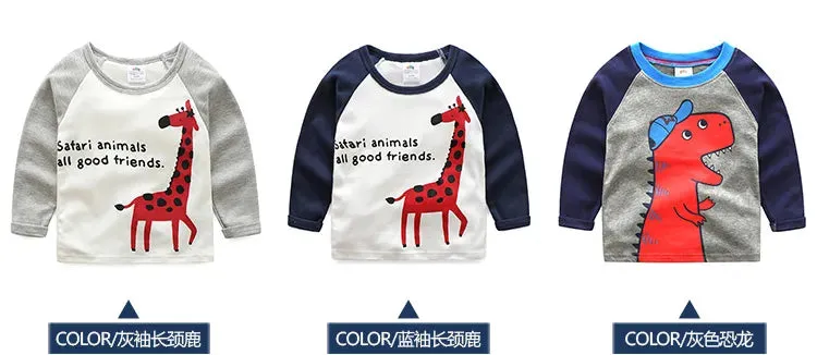 Baby Boys 2-10T Long Animal Sweatshirts