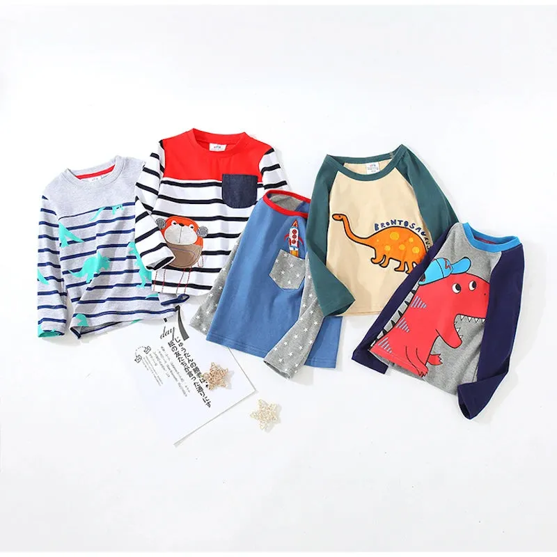 Baby Boys 2-10T Long Animal Sweatshirts