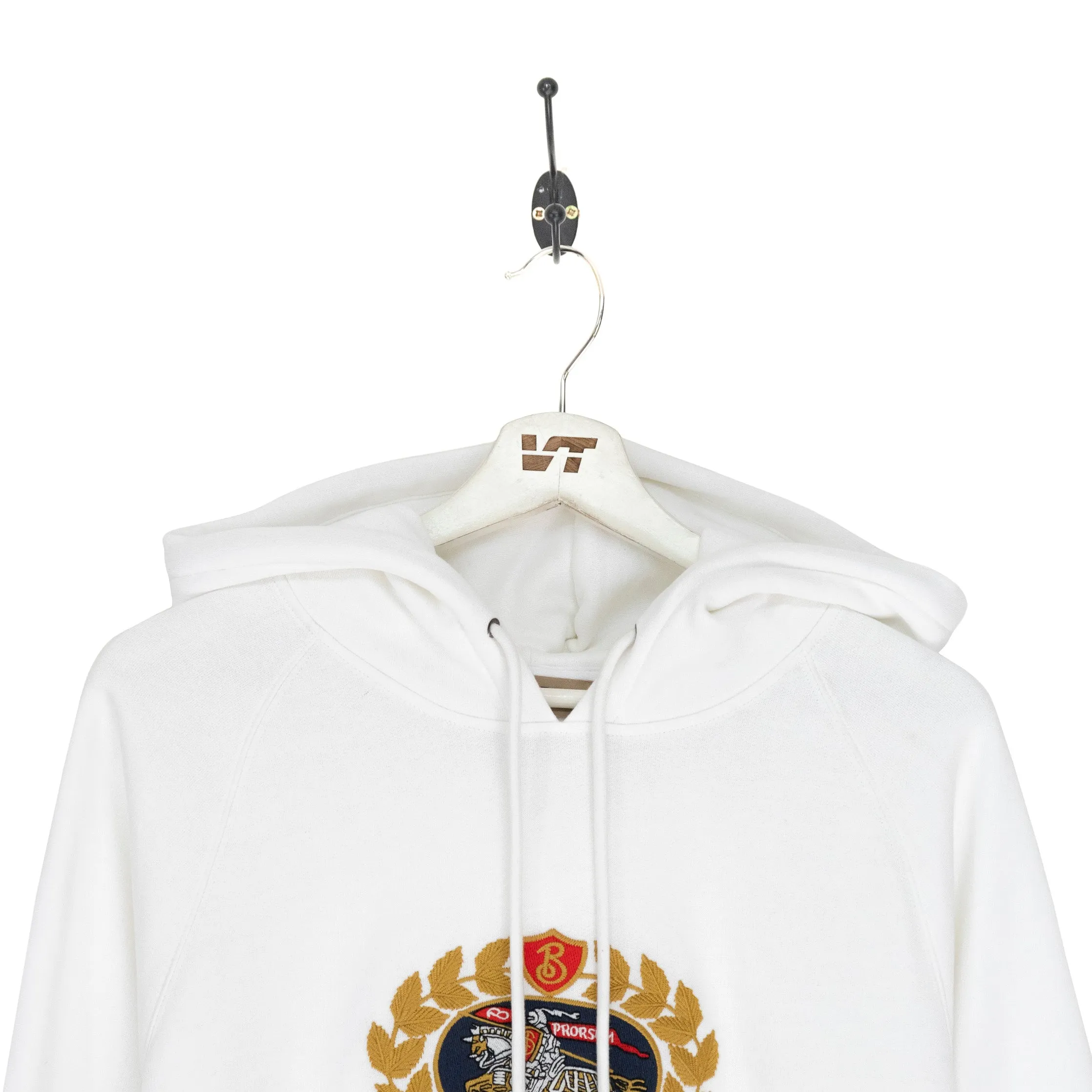 White Burberry Prorsum Graphic Hoodie - Stylish and Eye-catching