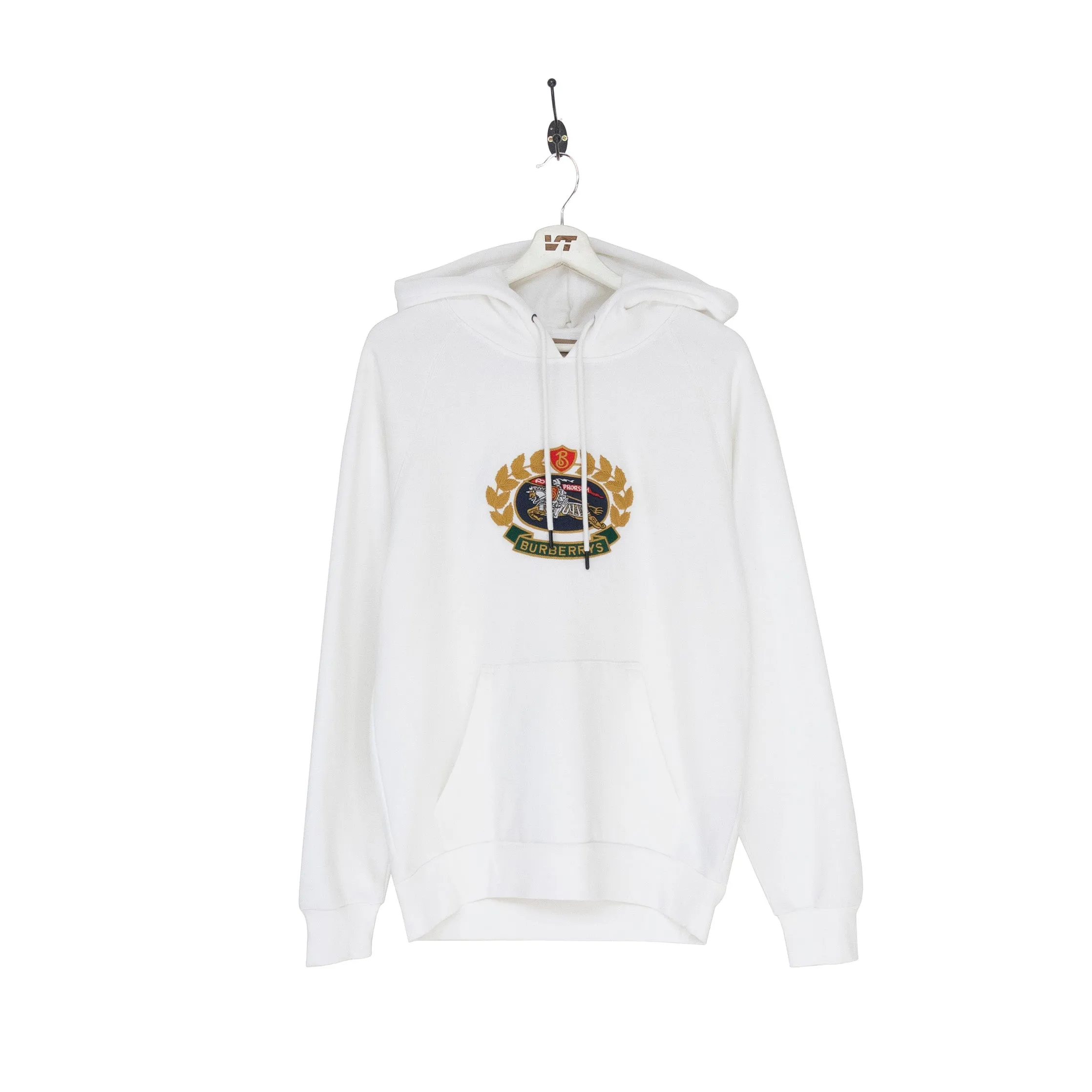 White Burberry Prorsum Graphic Hoodie - Stylish and Eye-catching