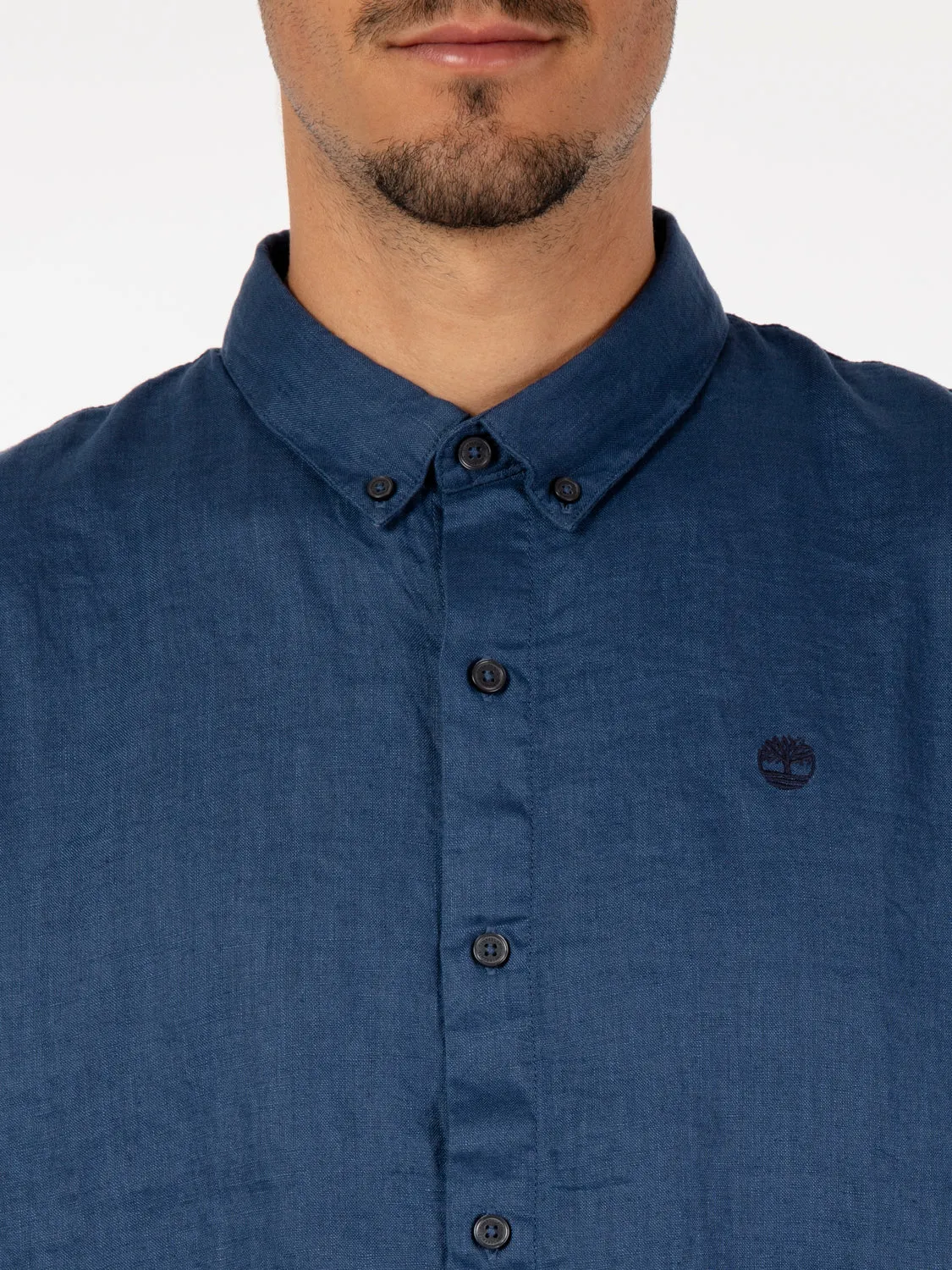 Camicia in lino Mill Brooke dark denim