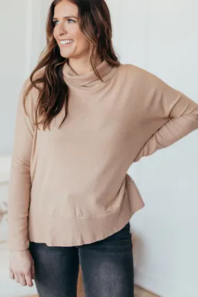 Cherish Brushed Knit Turtleneck Sweater - 2 Colors