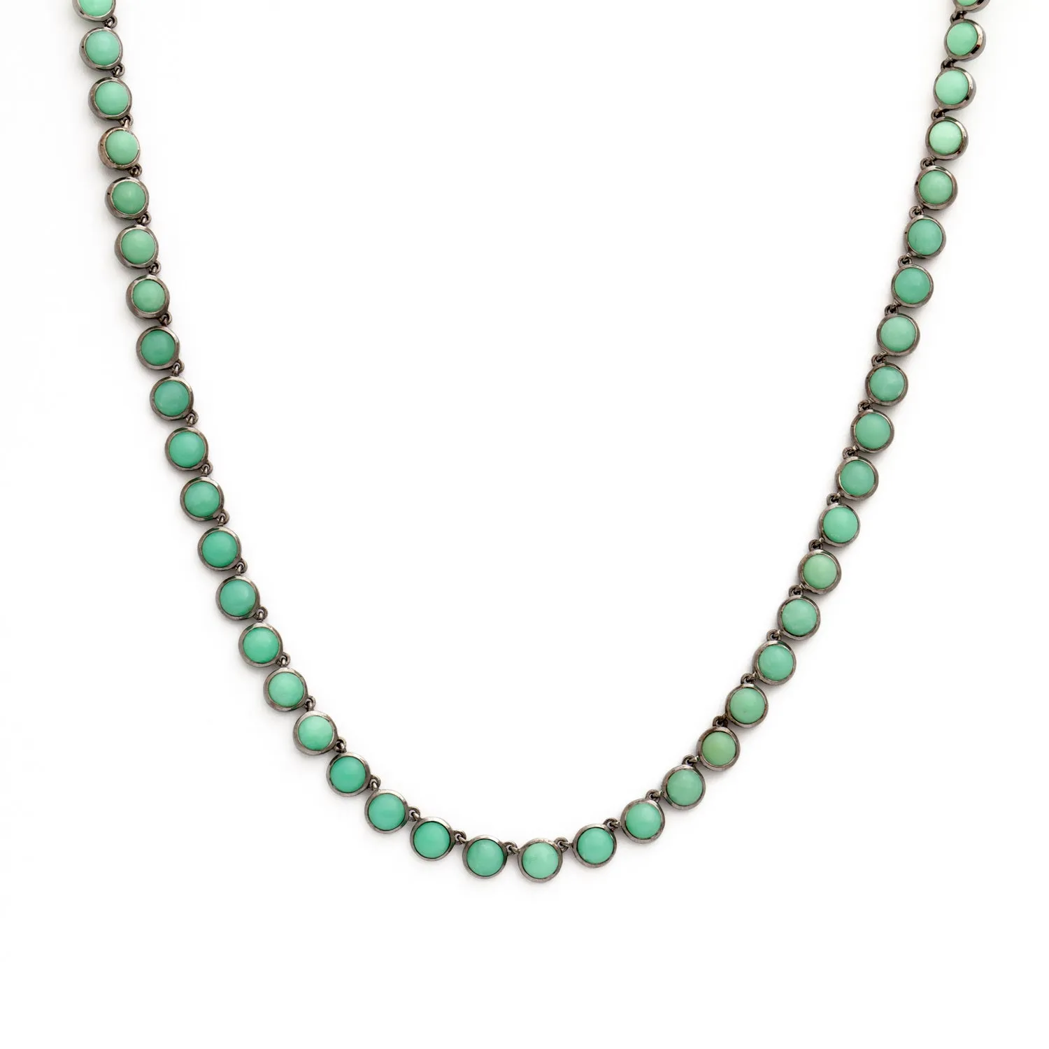 Chrysoprase Mini Dot Riviere Necklace