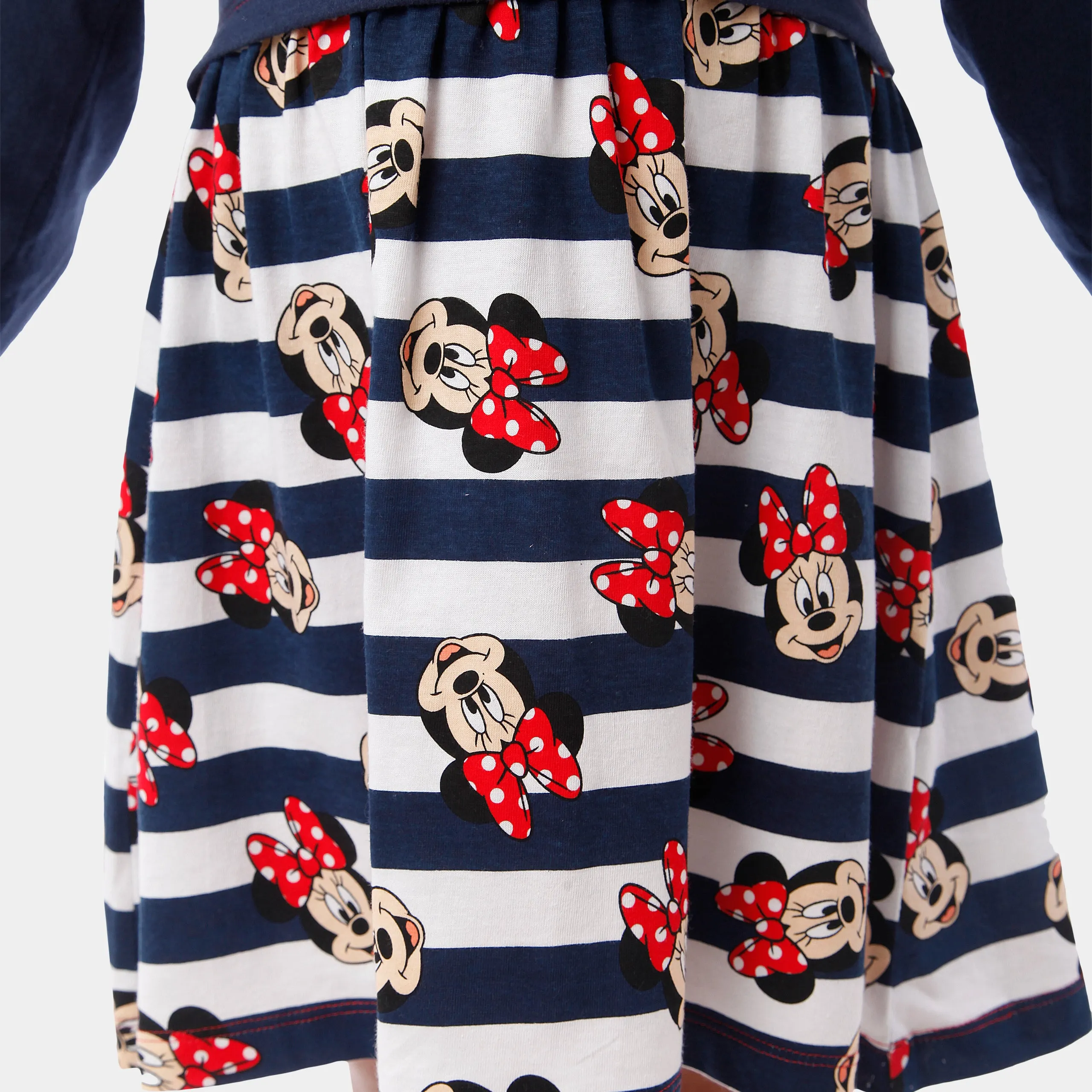 Disney Minnie Mouse Long Sleeve Striped Dress