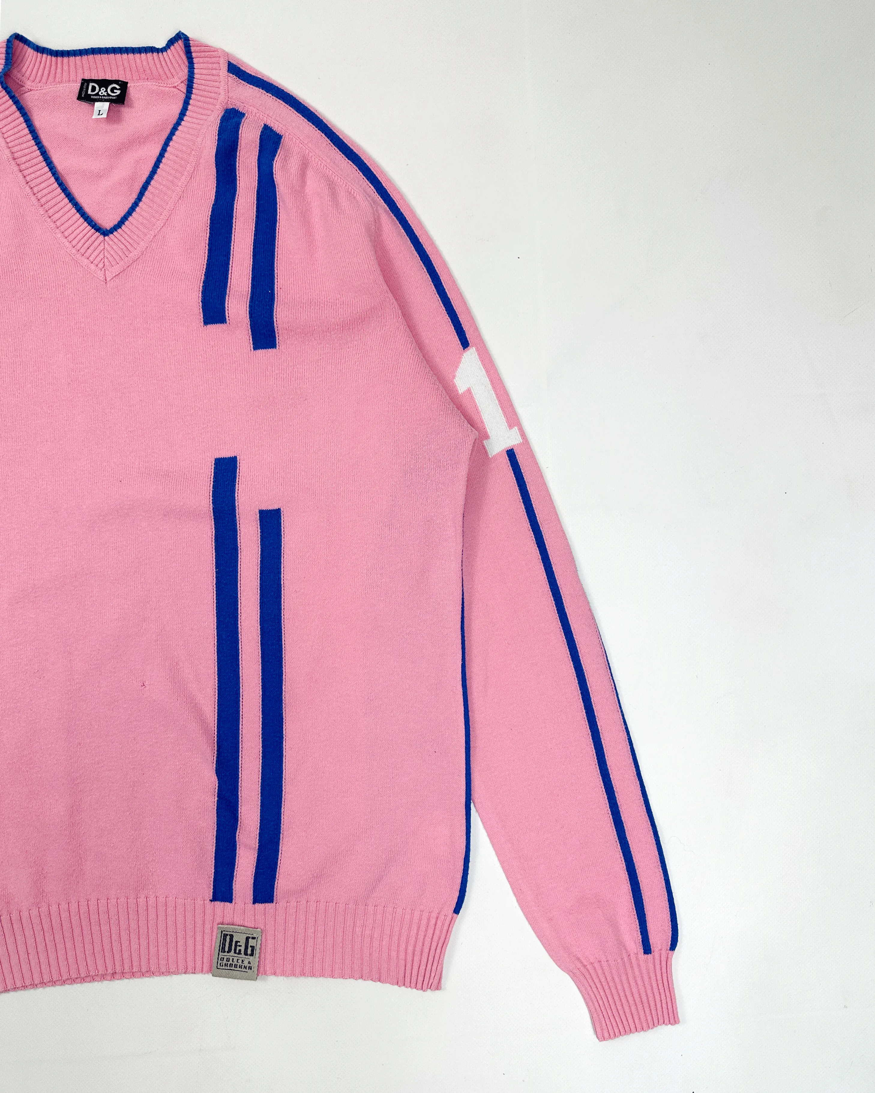 Dolce & Gabbana "11" Soccer Style Pink Knitwear 2000's