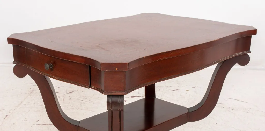 Eclectic Inlaid Mahogany Side Table, ca. 1900s