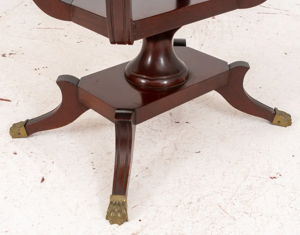 Eclectic Inlaid Mahogany Side Table, ca. 1900s