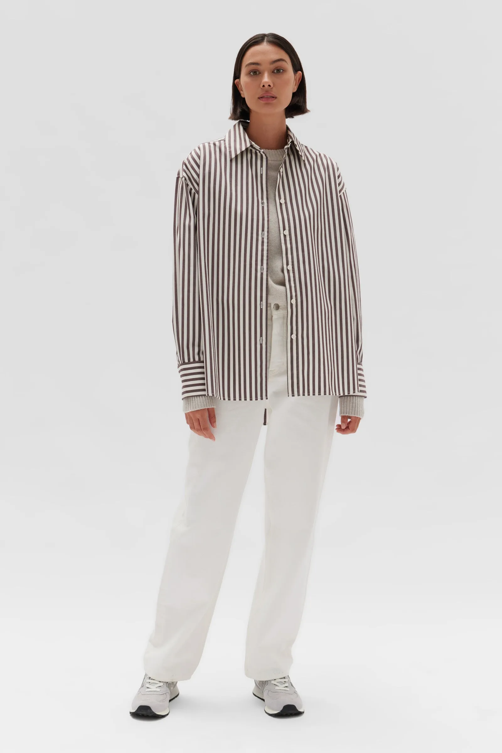 Daily Wear Bordeaux Striped Poplin Shirt for Casual Style