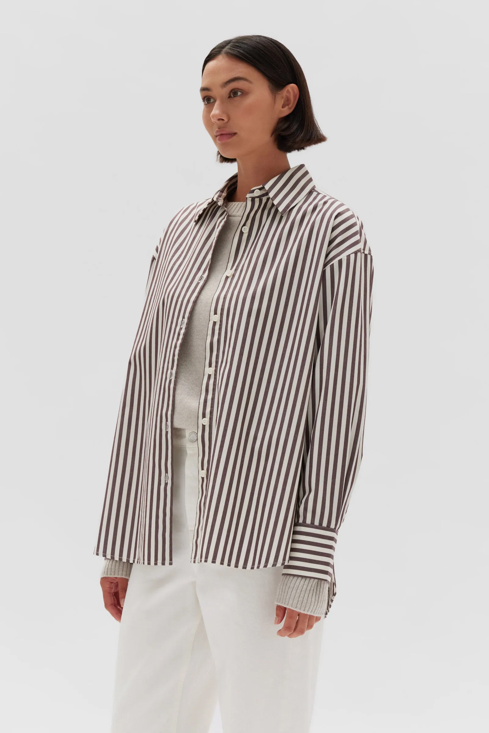 Daily Wear Bordeaux Striped Poplin Shirt for Casual Style