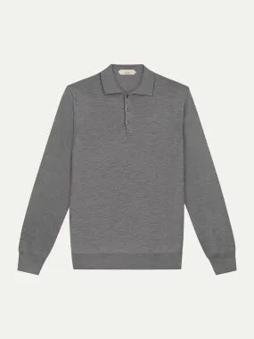 Extrafine Merino Polo Dark Grey