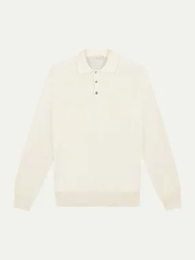 Extrafine Merino Polo Ivory