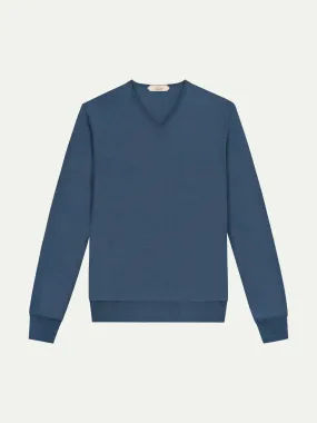 Petrol V-Neck Extrafine Merino Sweater