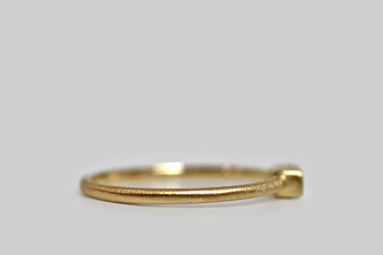 Featherweight Organic Modern Baguette Diamond Ring in 18k Gold