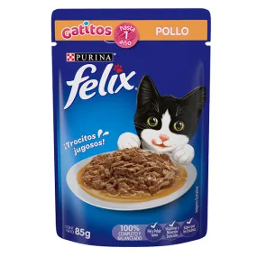 Felix Comida Para Gato Sabor Gatitos Pollo 85 g