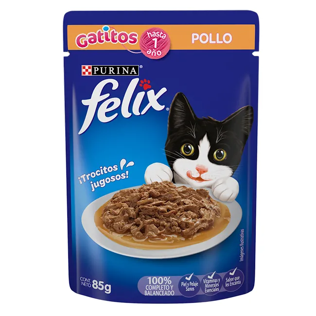 Felix Comida Para Gato Sabor Gatitos Pollo 85 g