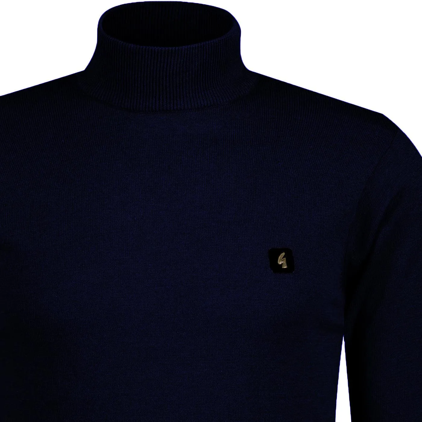 Gabicci Vintage Duke Turtleneck Jumper Navy