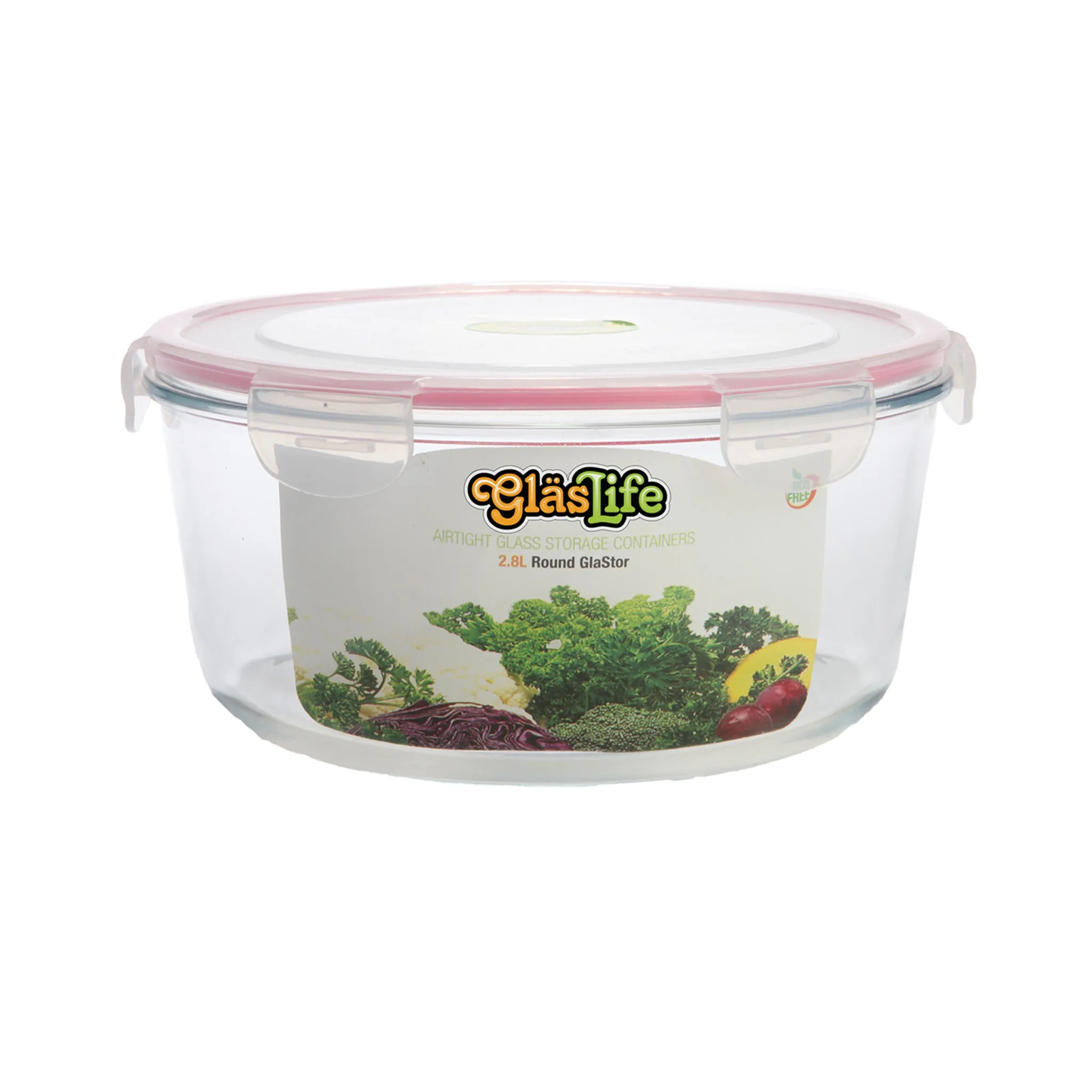 GlasLife Airtight Round Glass Storage Container