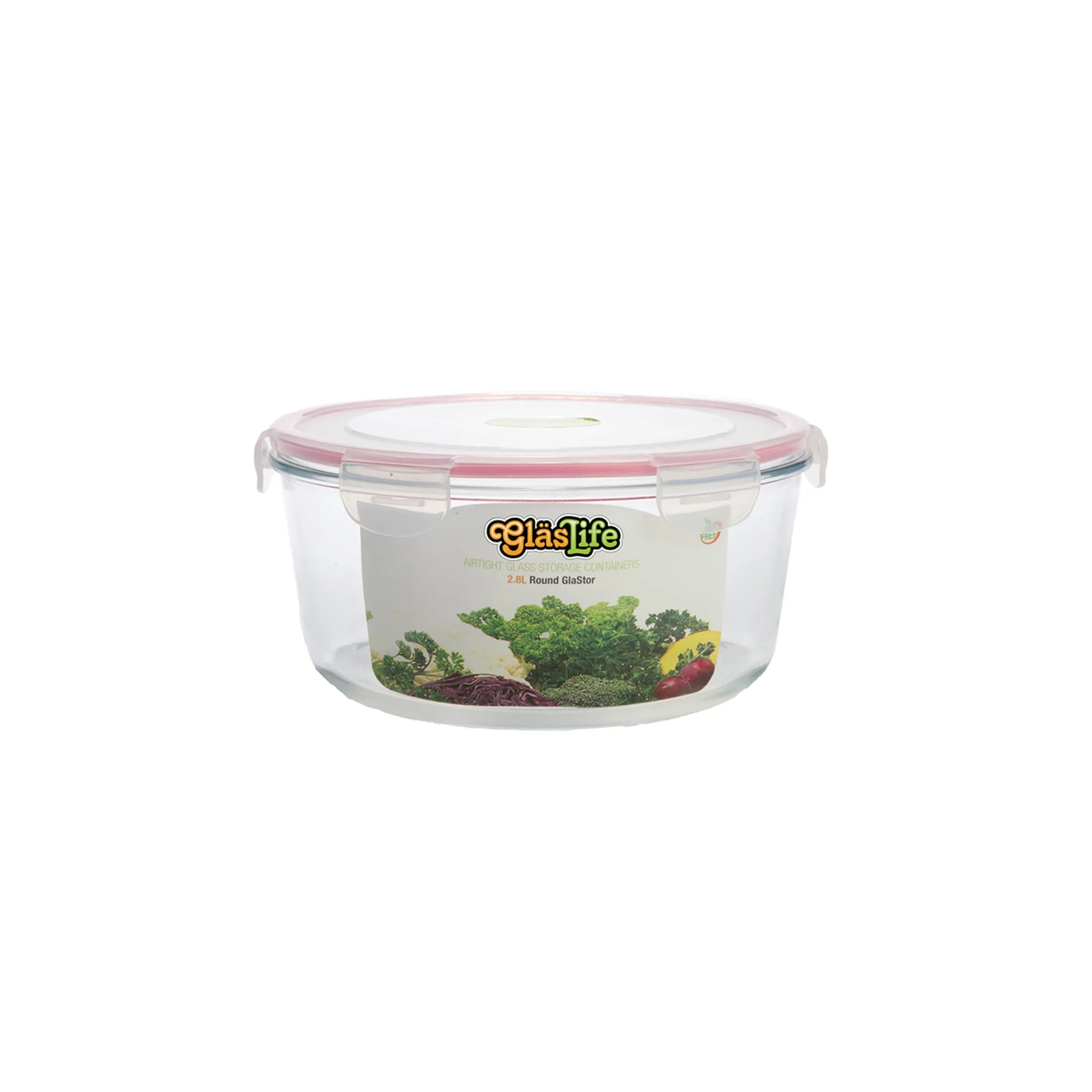 GlasLife Airtight Round Glass Storage Container