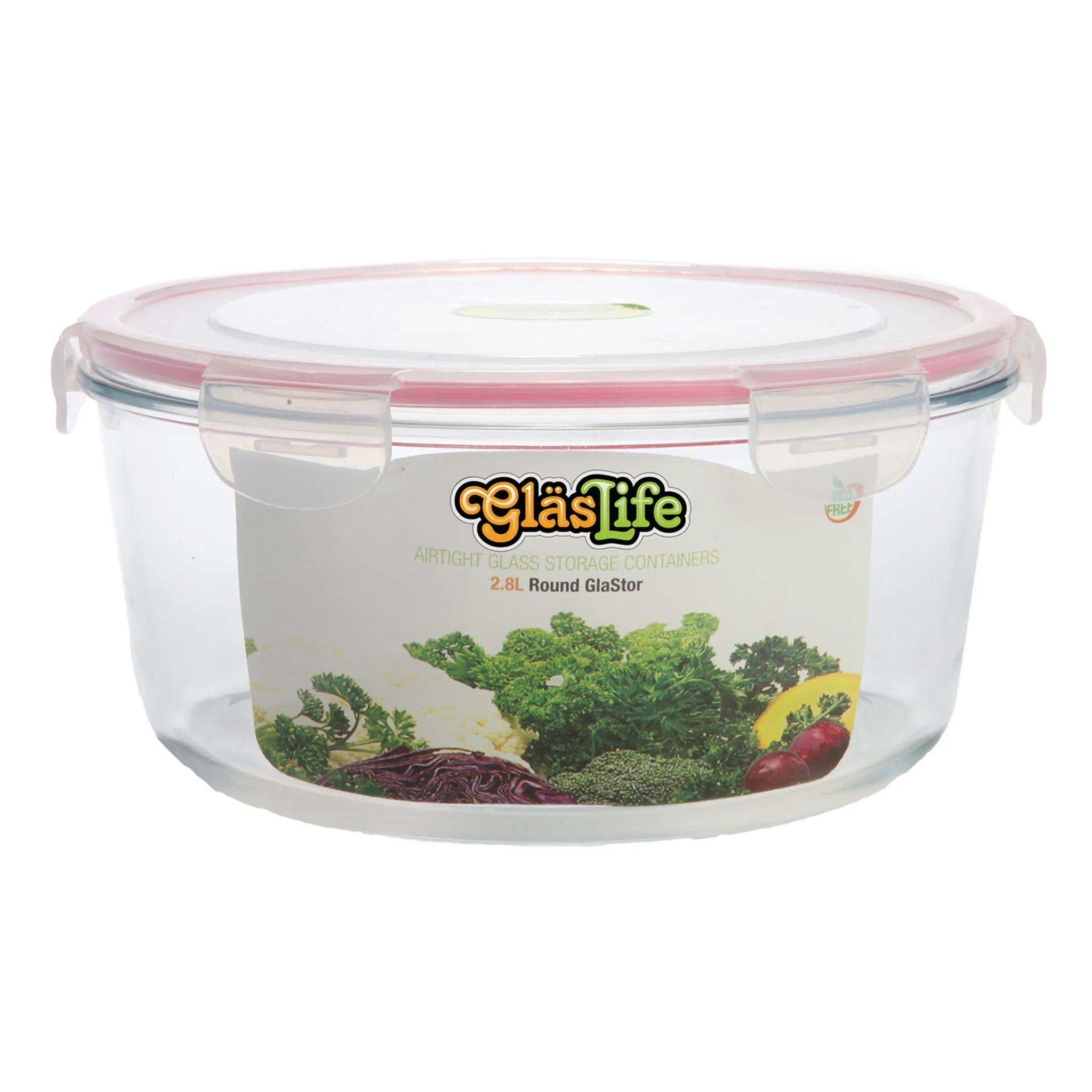 GlasLife Airtight Round Glass Storage Container