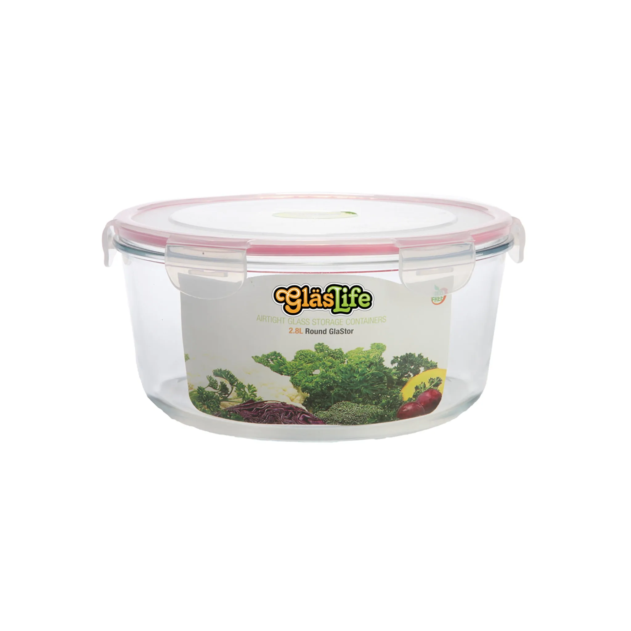 GlasLife Airtight Round Glass Storage Container