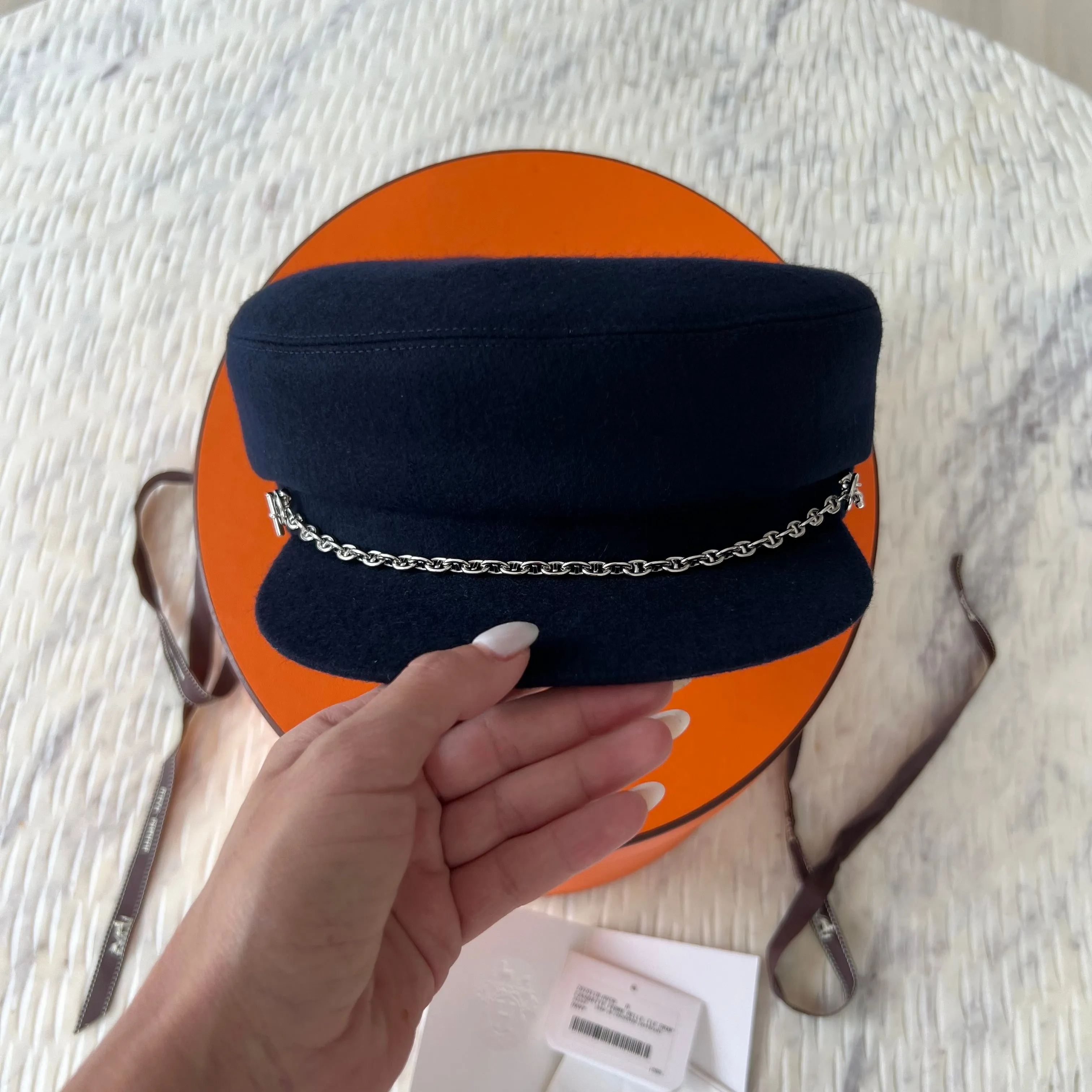 Hermes Casquette Femme Belle Drap Navy