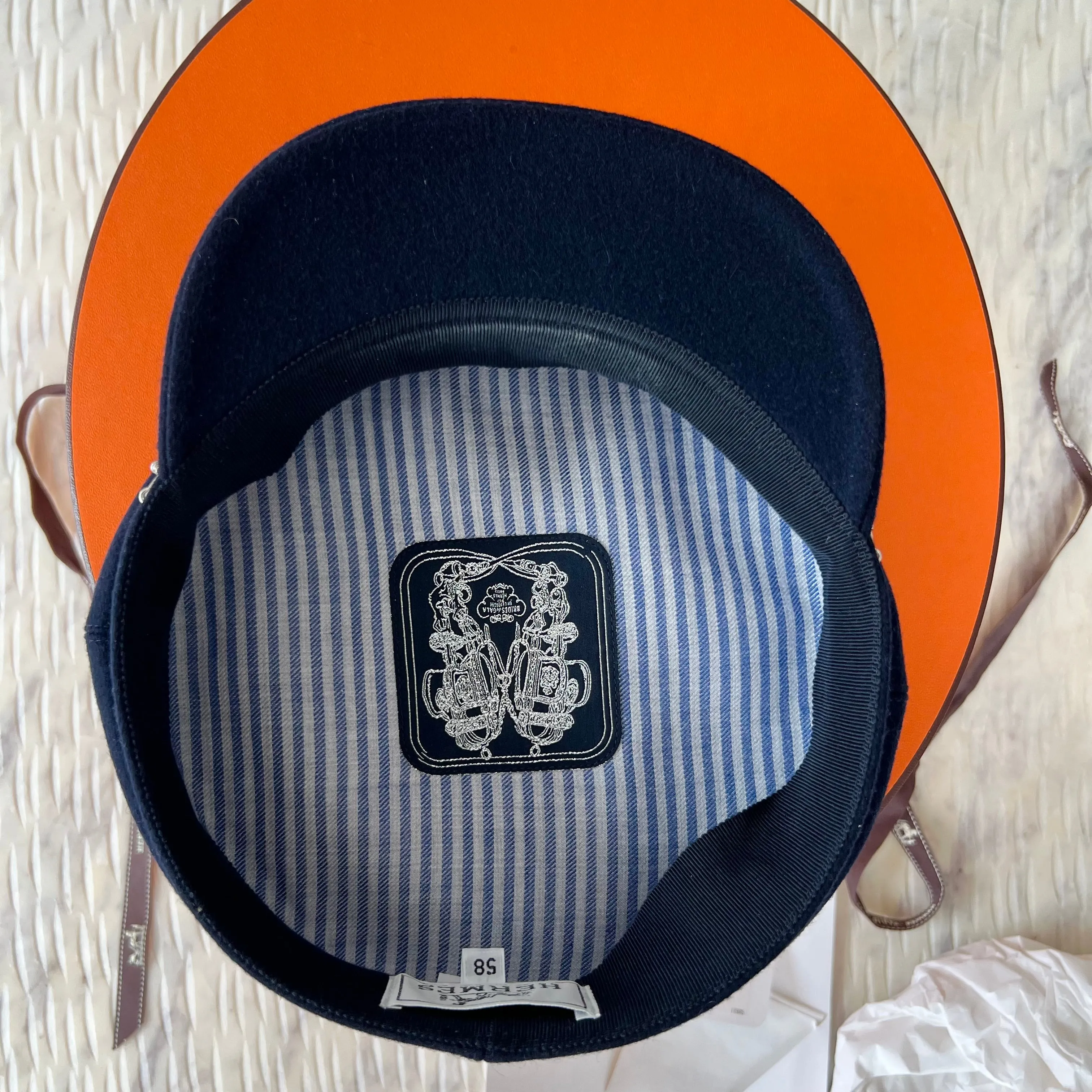 Hermes Casquette Femme Belle Drap Navy