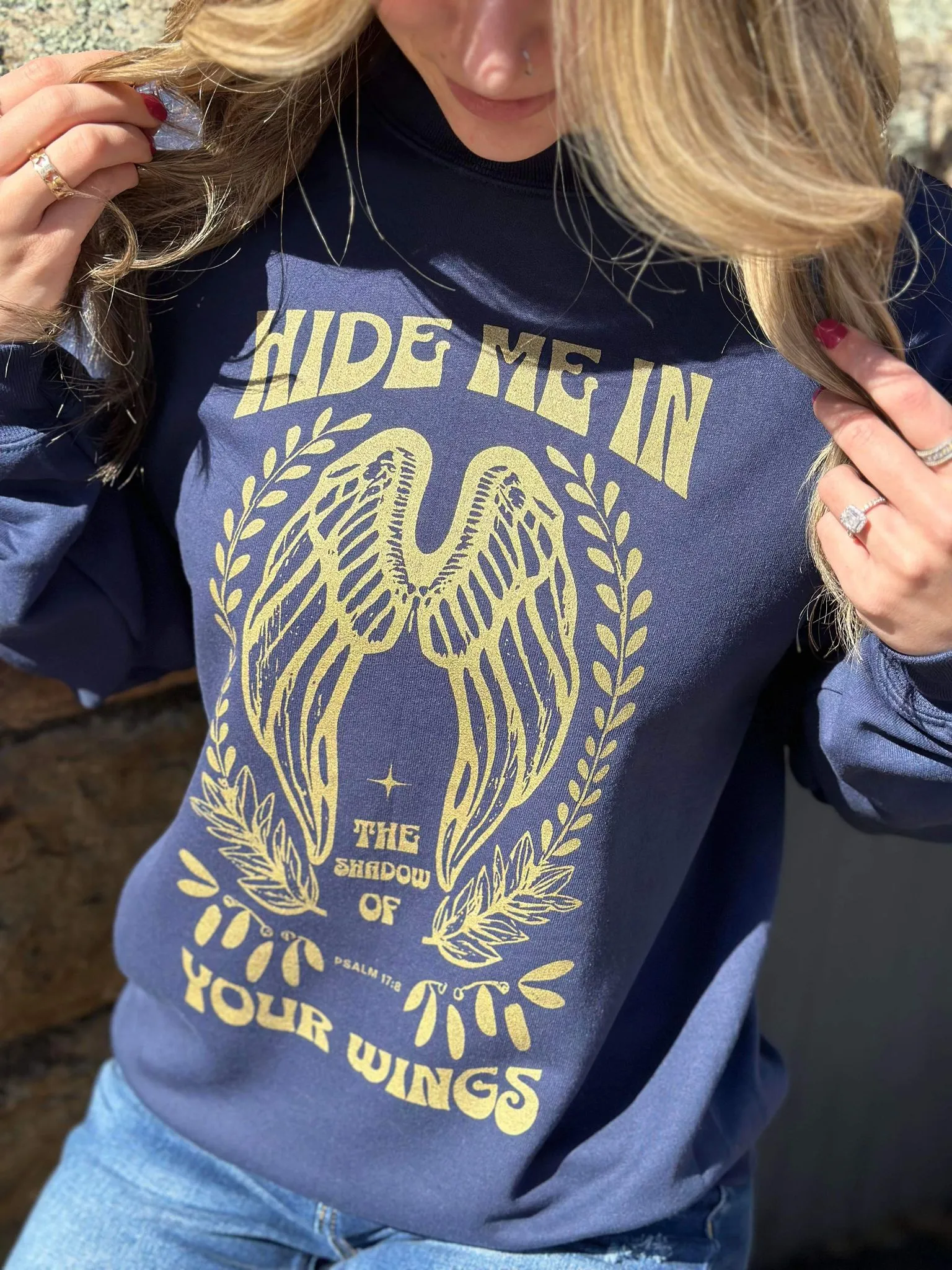 Hide Me in the Shadow of Your Wings Sweatshirt