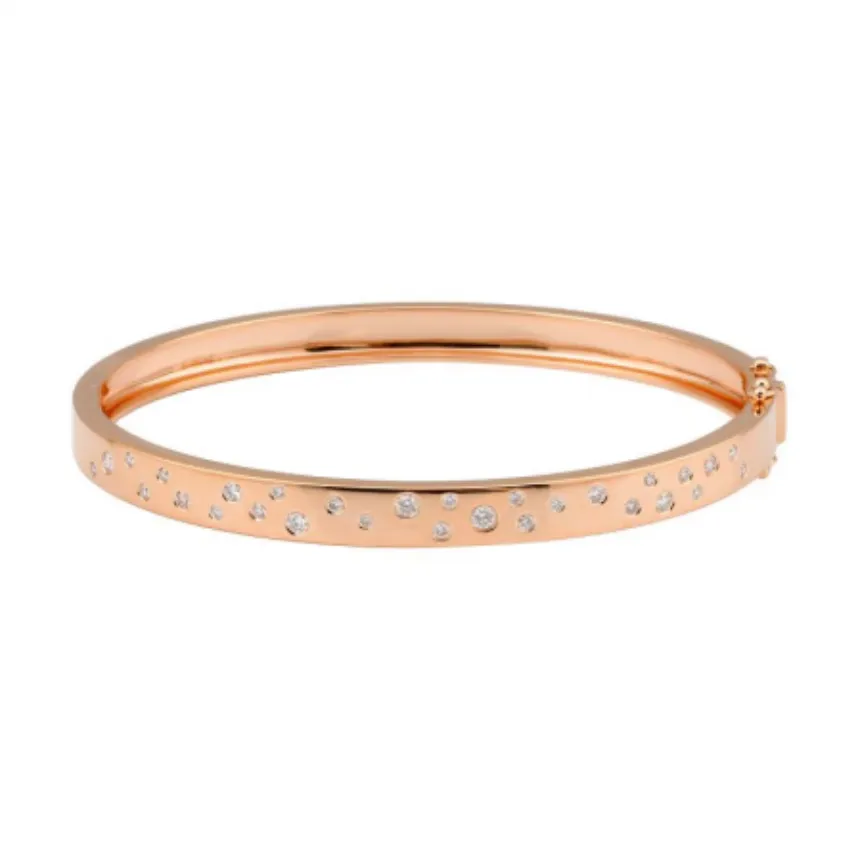 Inline Scattered Diamonds Bangle