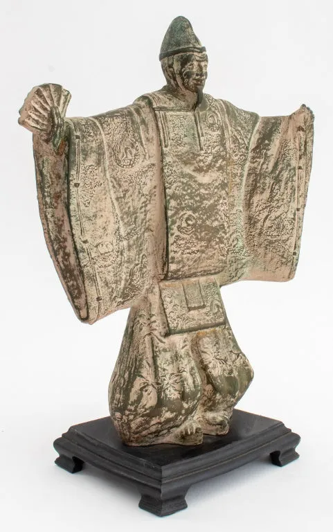 Japanese Ceramic Sculpture of a Noh Actor