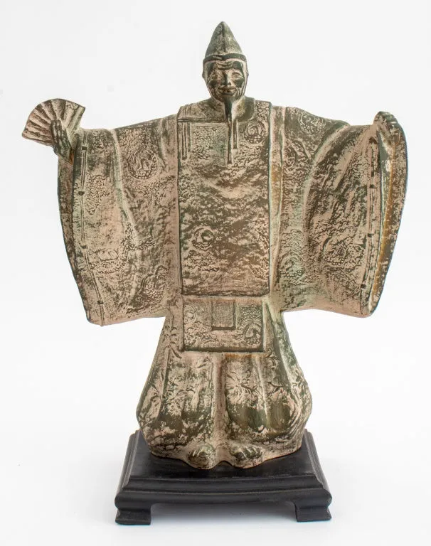 Japanese Ceramic Sculpture of a Noh Actor