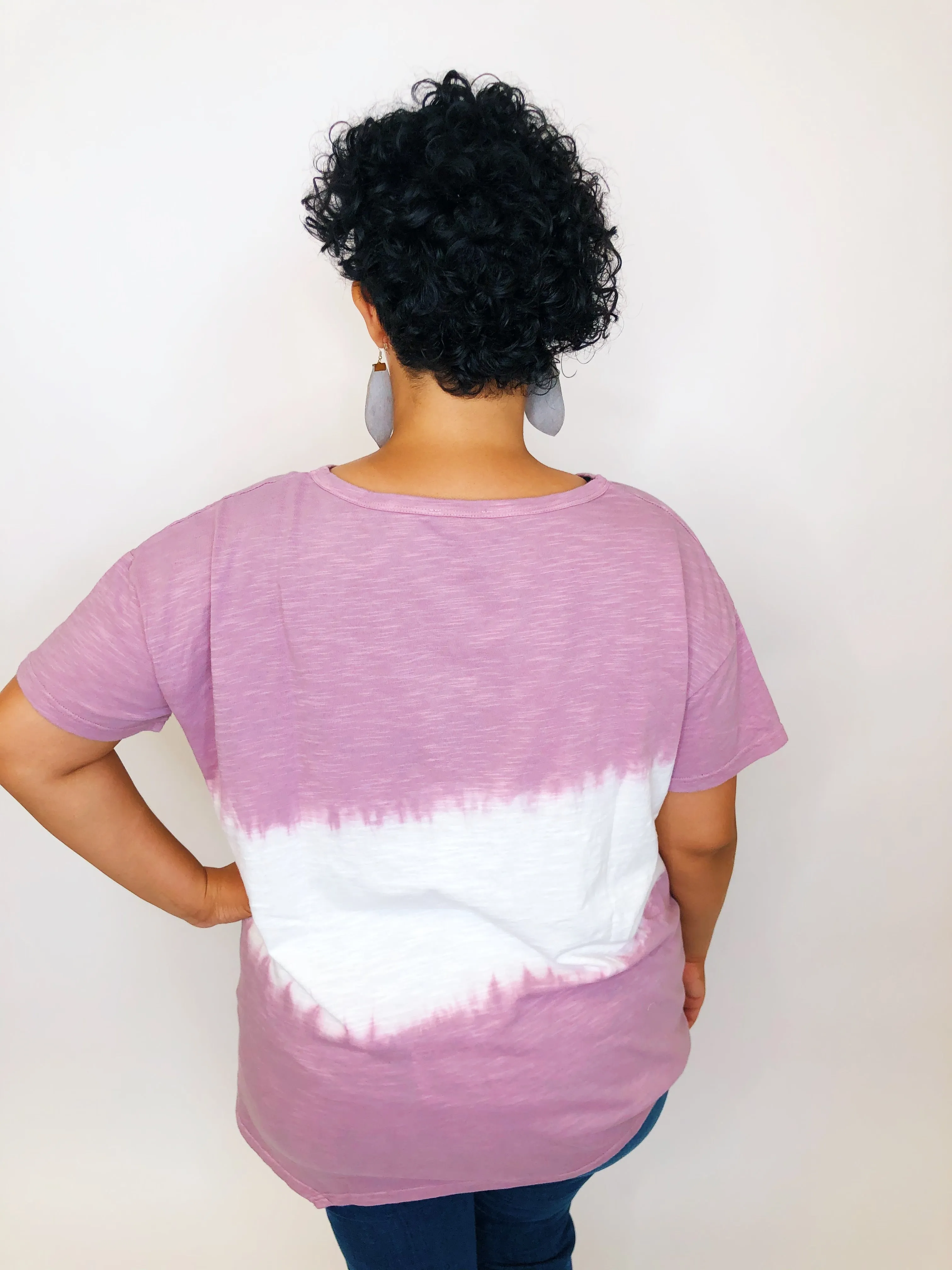 #K213 Ombre Extravagance Top (PLUM)