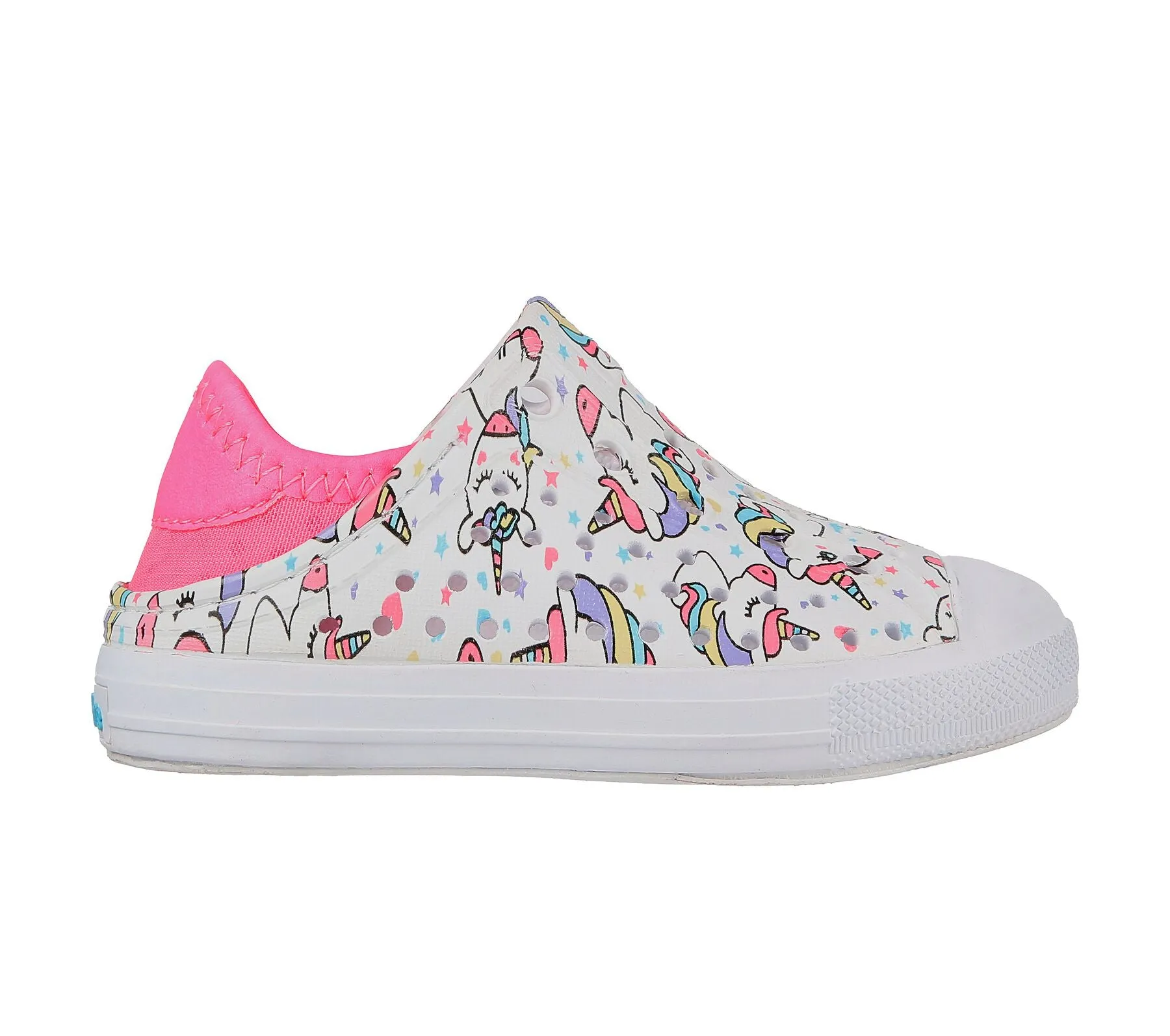 Kids Skechers Foamies Summer Shoes Pink Unicorn 308060L SALE