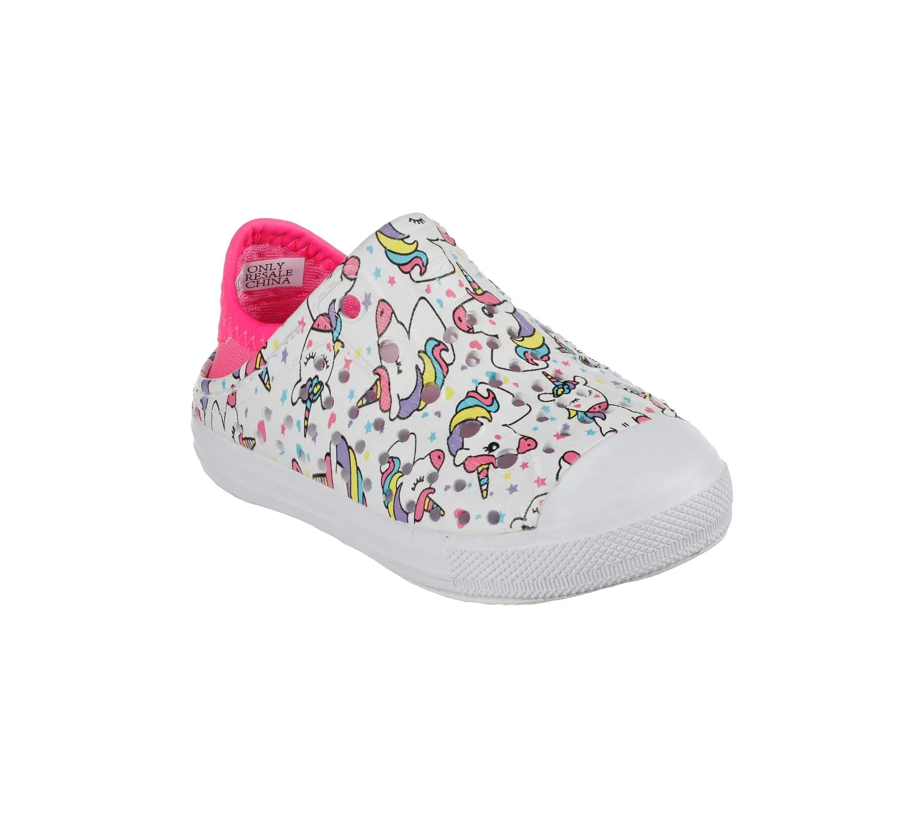 Kids Skechers Foamies Summer Shoes Pink Unicorn 308060L SALE