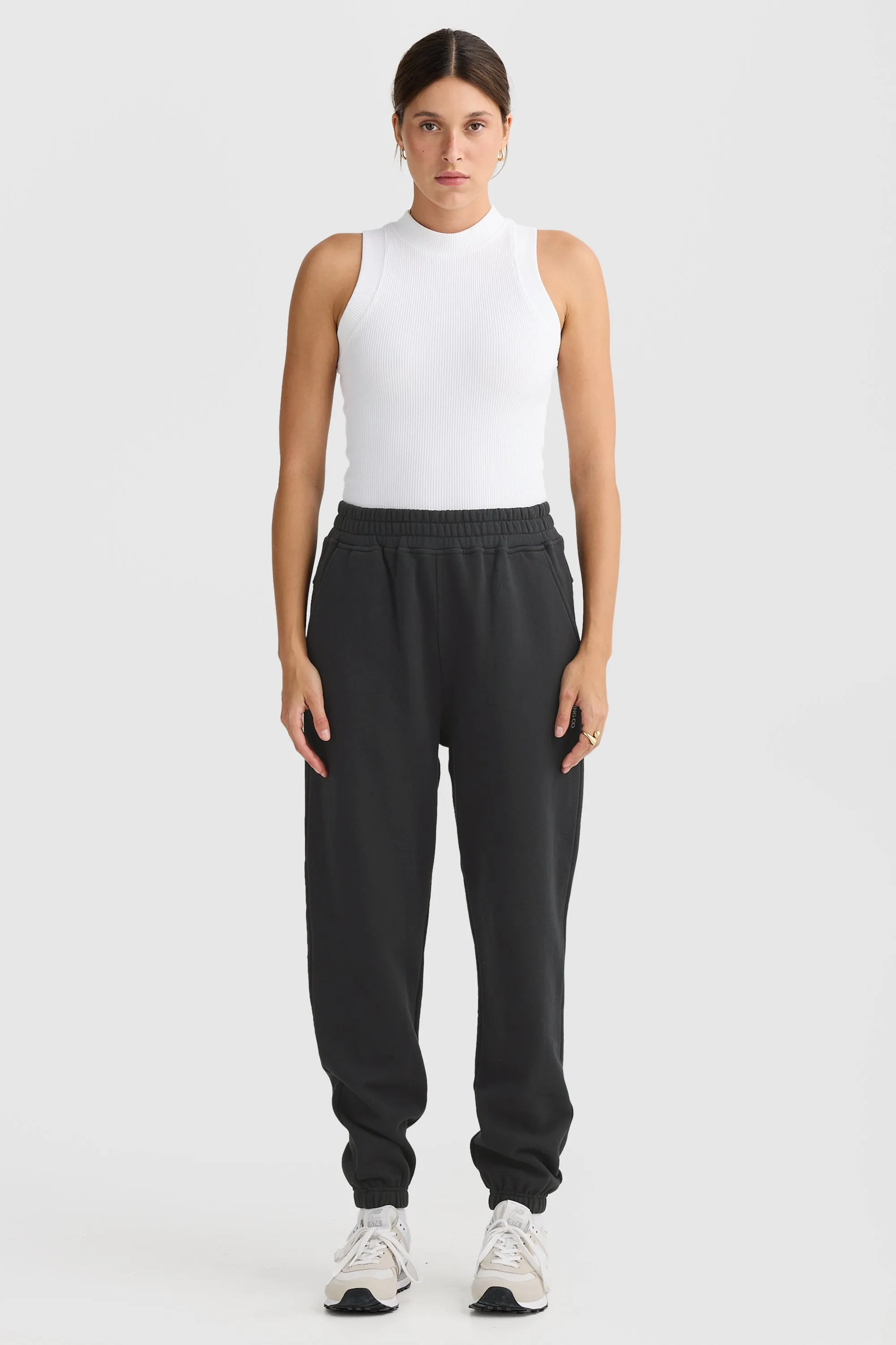 Lena Track Pants Washed Black