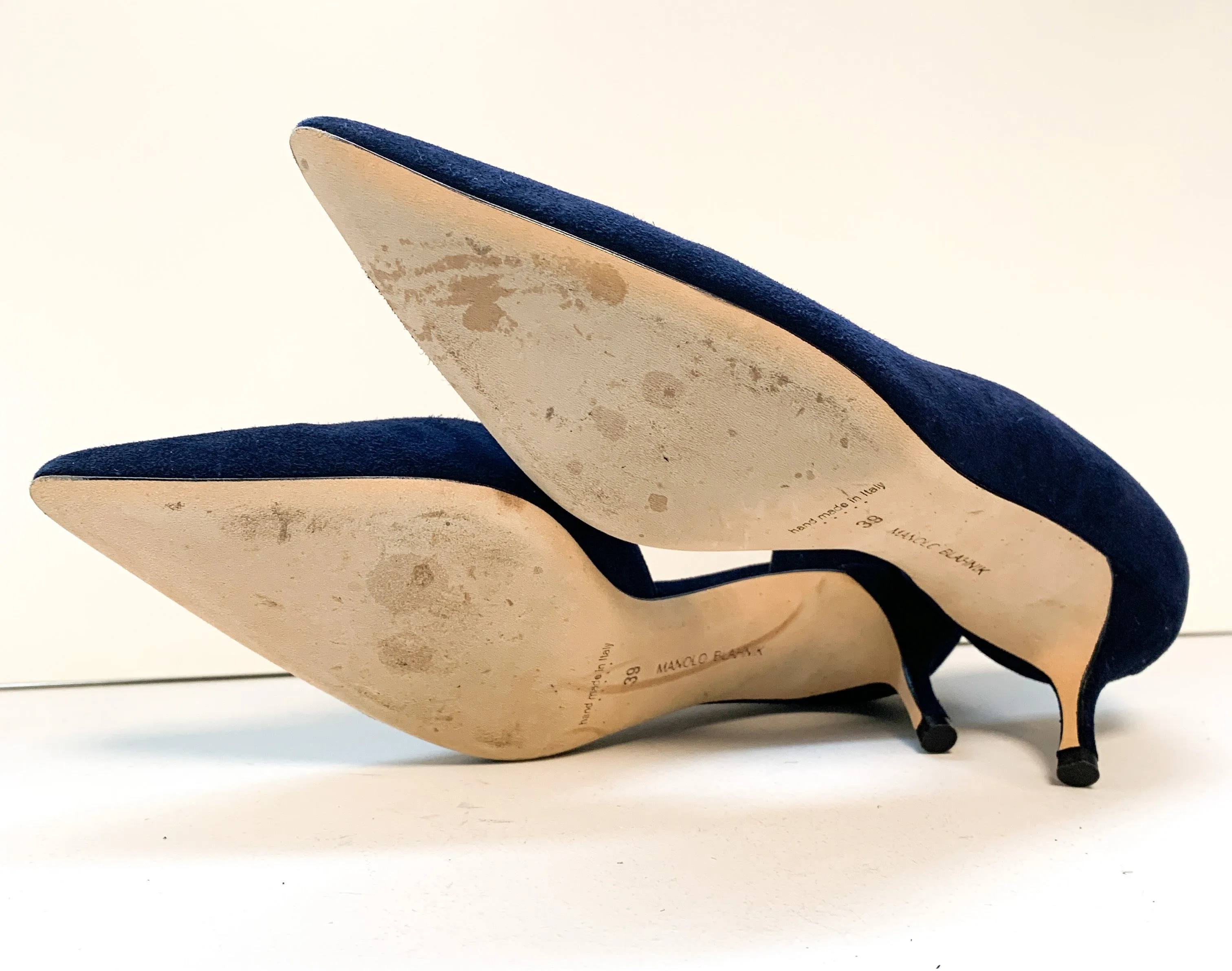 Manolo Blahnik Pumps Navy Suede 39