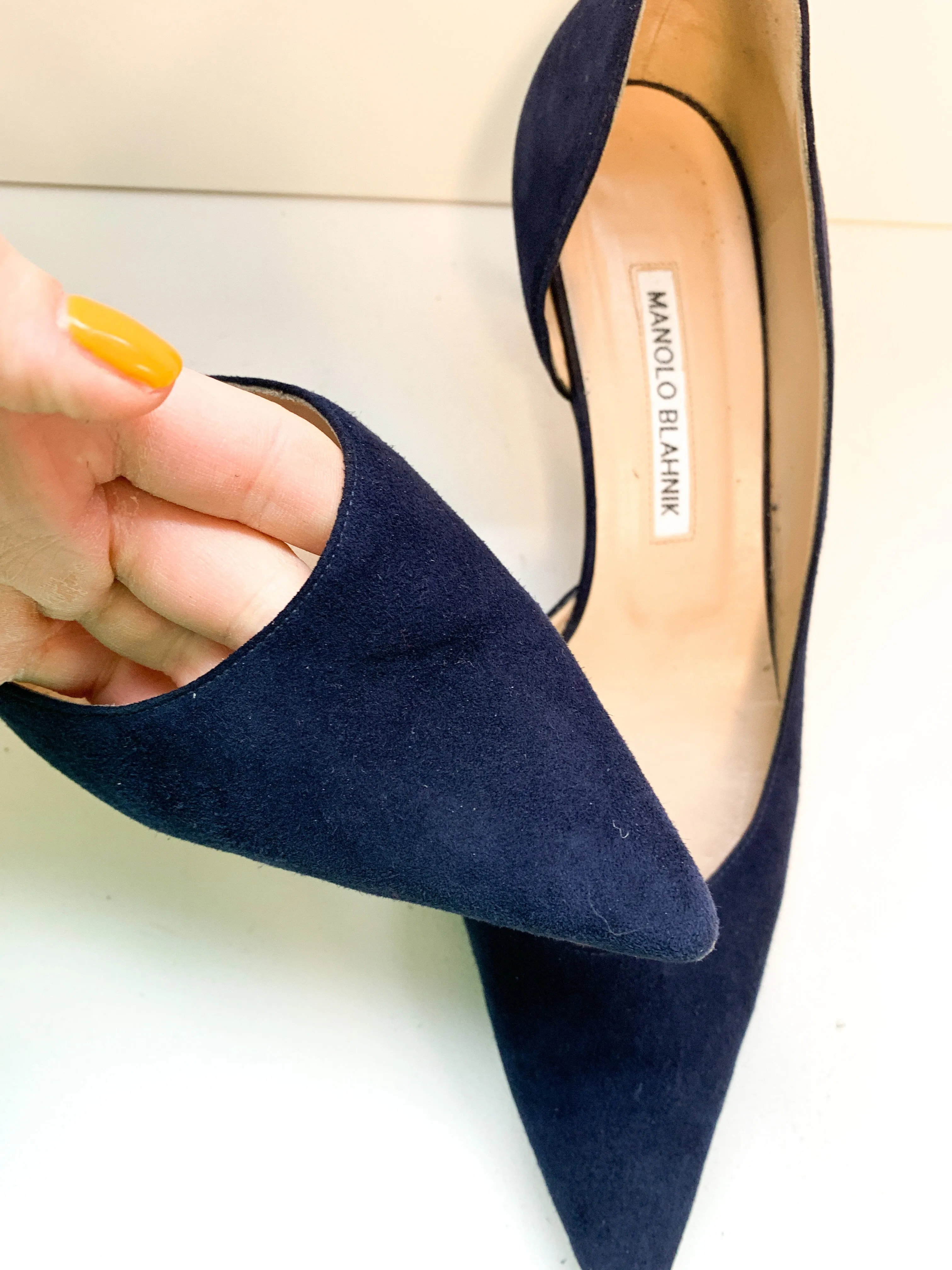 Manolo Blahnik Pumps Navy Suede 39