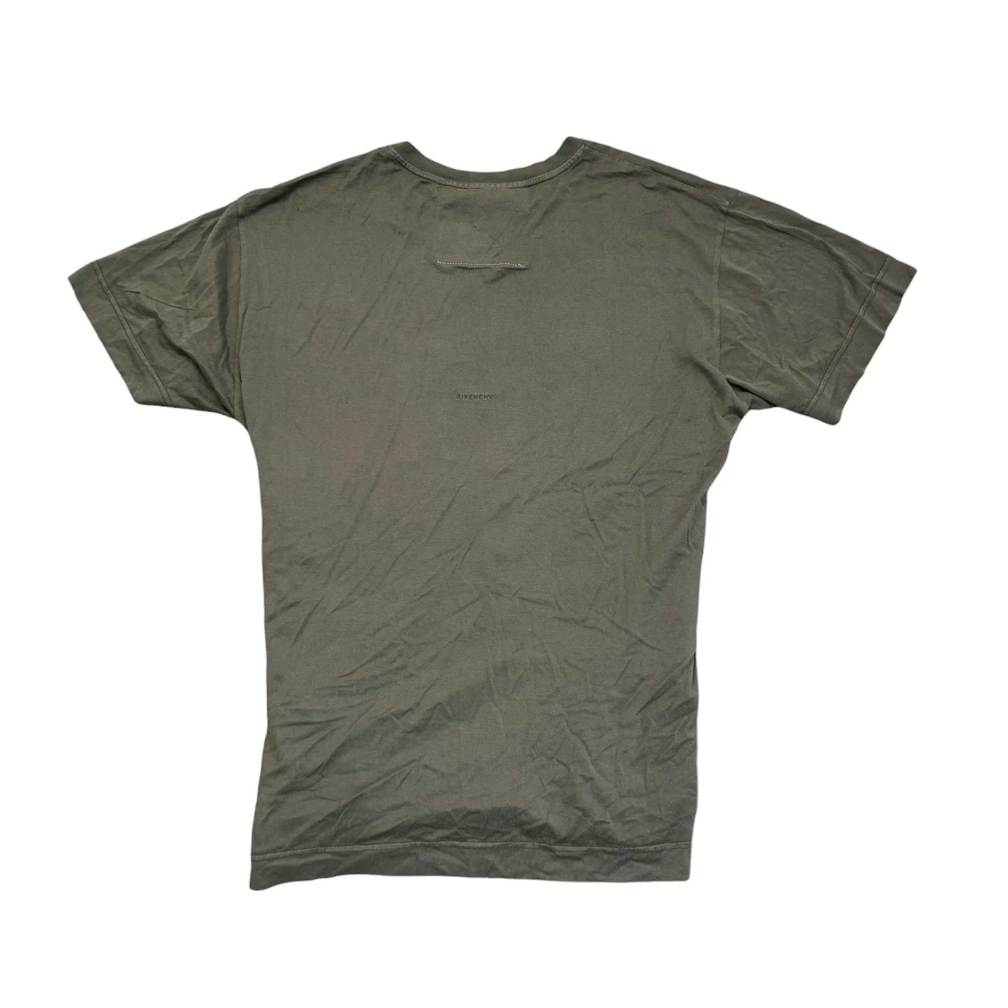 Men's Dog T-Shirt Khaki Size M