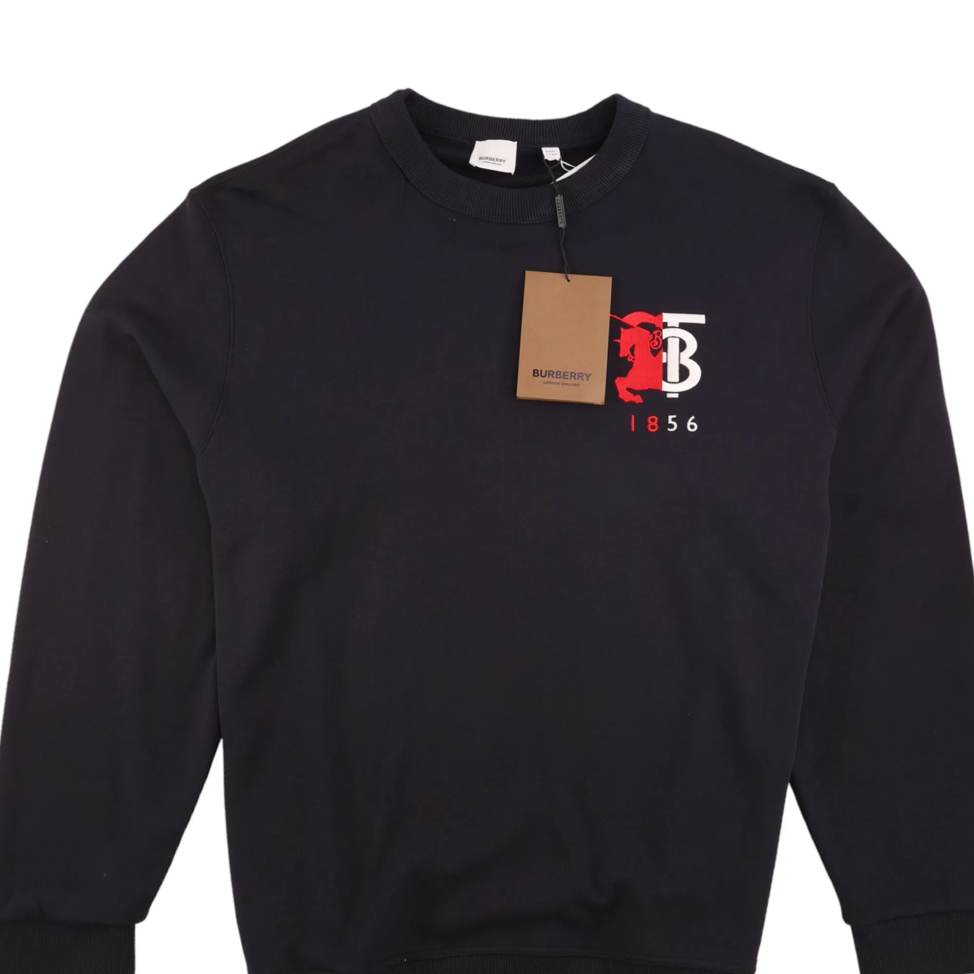 Men's Embroidered Logo Sweatshirt Navy Size XXXL