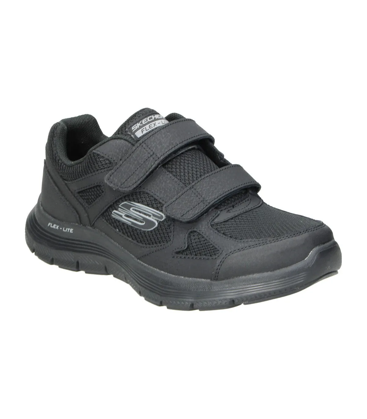 Mens Skechers Trainers Flex Advantage 4.0 232578 BBK Black Work sale