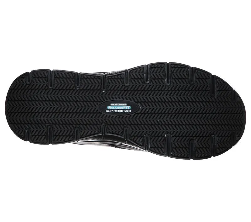 Mens Skechers Work Laced Shoes Slip Resistant Sole Memory Foam 77513EC BLK sale